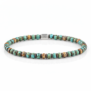 Camel-Turquoise Hematite Bracelet V (4mm)