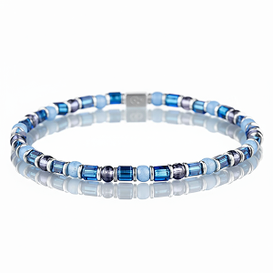 Hematite - Multitoned Blue Bracelet I (4mm)